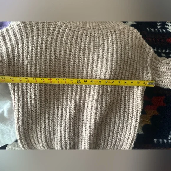 Moon & Madison Cowl Neck Cable Knit Chunky Sweater Size Small Oversized - Picture 4 of 7